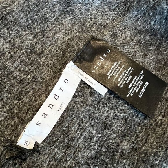 Sandro Wool Beanie H17 Beline Anthracite AC2050H *NEW WITH TAGS* main image 2